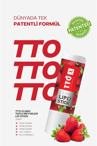 Tto X Çilek Aromalı Lipstick 20 Spf Korumalı
