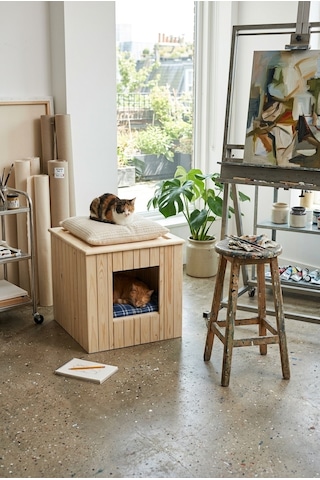 Orbit Kedi Evi Sehpa Ham Ladin Ağacı Bej