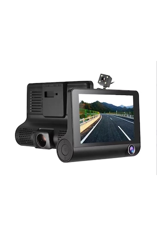 4.0" Tft Ekran 150 Geniş Açılı Lens 3'lü Araç Kamerası Gece Çekimi Türkçe Menü