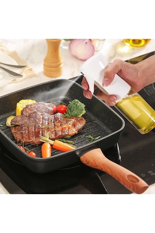 210 Ml Tetikli Sprey Cam Yağ Limon Sos Spreyi Yağ Şişesi Airfryer- Tava Yağdanlık Renkli