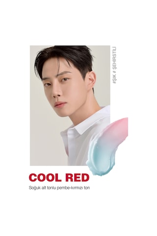 Renk Değiştiren, Hyalüronik Asitli Nemlendirici Balm Dashu Mens Color Change Lip Balm Cool Red