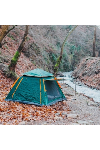 Kuara Tam Otomatik 4-5 Kişilik Su Geçirmez Pop-up Kamp Çadırı Yeşil