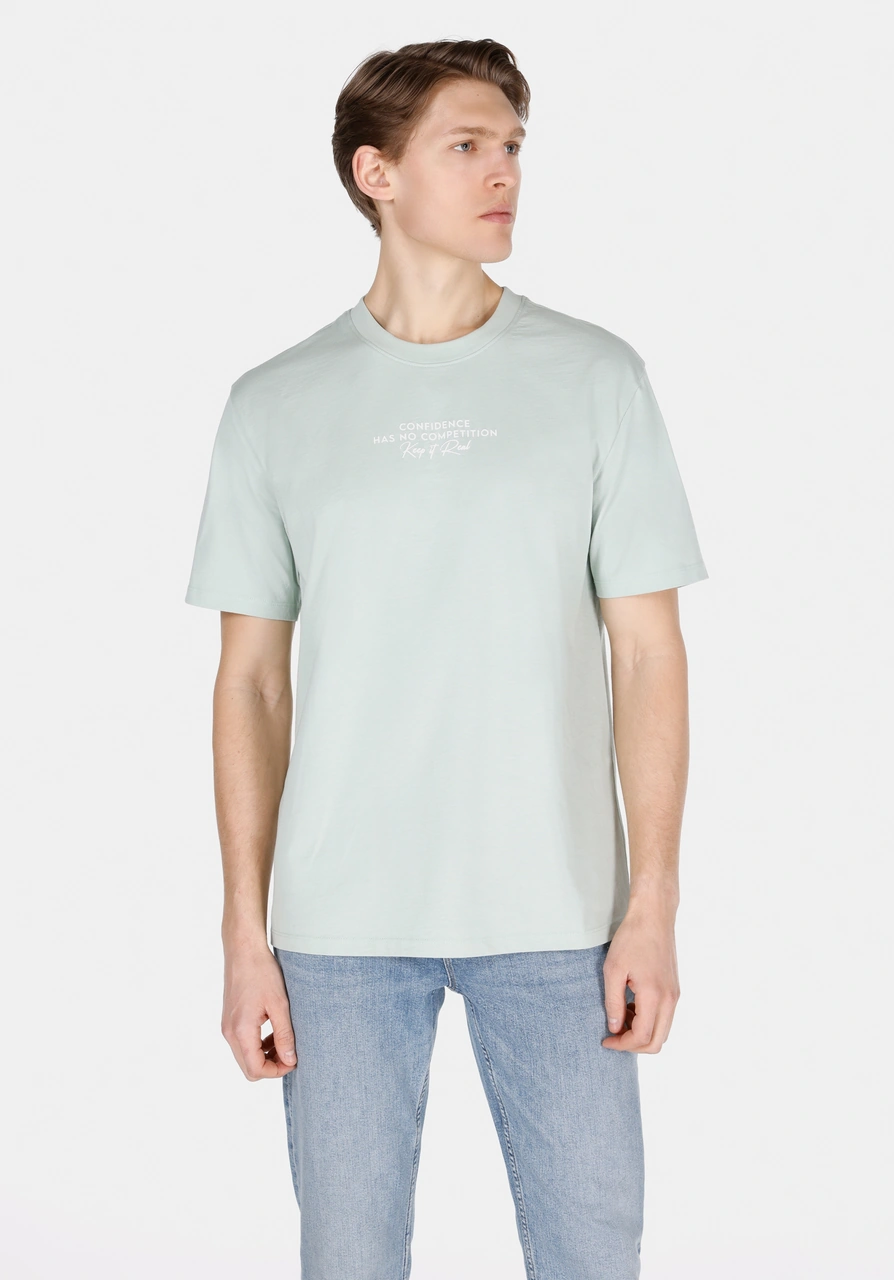 Colin's Colins Comfort Fit Yuvarlak Yaka Düz Erkek Yeşil Kısa Kol Tişört Cl1071878 Q1.v1 Fgr Yeşil