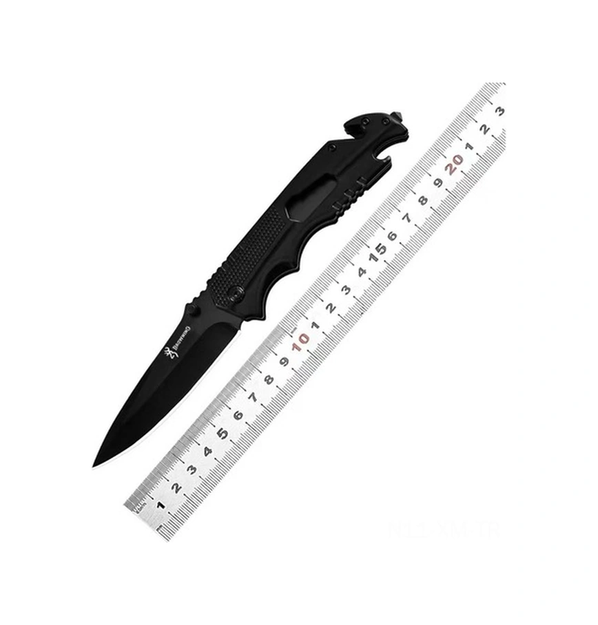 Fortunelane 7cr13mov Çelik Bıçak, 58hrc Sertlik, Çift Yuvaya Özel Katlanır, 23.3cm Toplam Uzunluk, Taşınabilir Dış Mekan Aleti