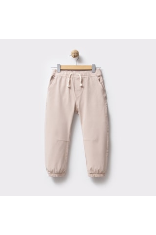 Overdo Kids Erkek Çocuk Paçası Beli Lastikli Jogger Pantolon Krem