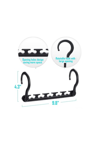 Yunboo Siyah Abs Çok Amaçlı Seyahat Çadırı: 5 Delikli, 360 Döner, 10 Adet Mantar/çorap Asma Teli Siyah