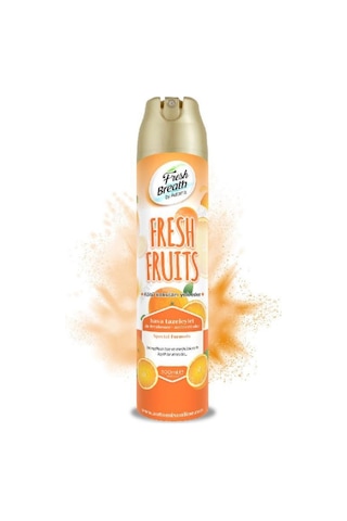 Fresh Breath Fresh Fruits Kötü Kokuları Yok Eden Hava Tazeleyici Oto Kokusu Taze Meyve Aromalı Aerosol Koku 300ml