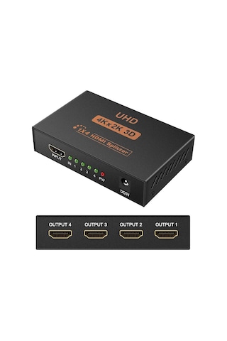 Triline 4K Ultra Hd 3D 4 Port Hdmi Splitter Çoğaltıcı