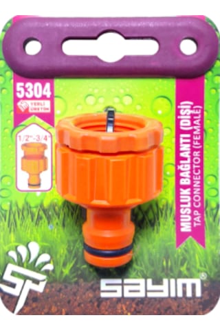 Bahçe Hortumu Otomatik Musluk Bağlantı Adaptörü Dişi 1/2 - 3/4" 2