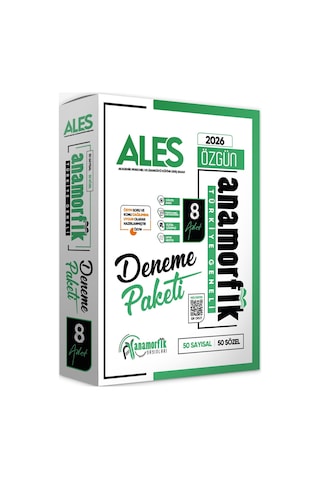 2026 ALES Anamorfik 8li Deneme Paketi Özgün Yeni Nesil Türkiye Geneli Kurumsal Çözümlü