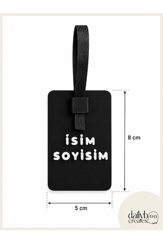Dailyboo Creates Kişiye Özel İsimlik Bagaj Etiketi-paddle Board Sup Çanta & Valiz İsim Etiketi-kilitli Sistem Özel Tasarım Bagaj Tag Siyah