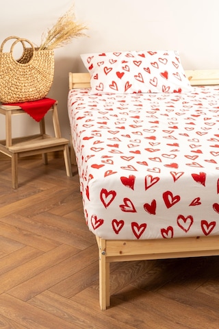 Soley Mix & Match Lover %100 Pamuk Tek Kişilik Çarşaf Seti Beyaz