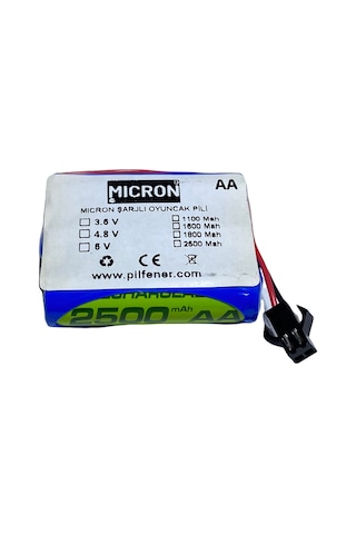 Micron 3.6v 2500mah Aa Uzaktan Kumandalı Şarjlı Araba Pili (Batarya)