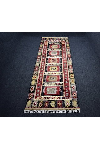 Zehra Abla Halı Yeni El Dokuma Otantik Karabağ Yolluk Yün Kilim 6934 Çok Renkli