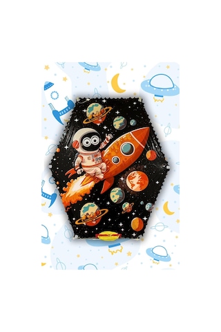 Altıgen Astronot Modelli Uçurtma 50mt İpli