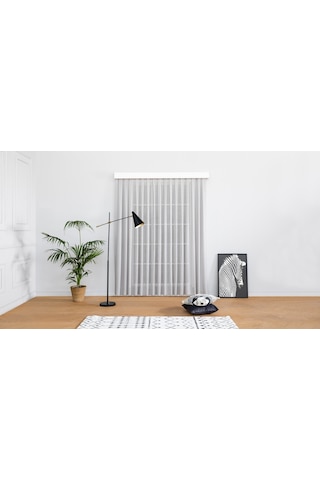 Massarelli Keten Folded Tül Gri 1-2,5 Orta Sık Pile