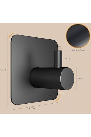 Marelli Fixo Black Siyah Yapışkanlı Paslanmaz Askı Diğer