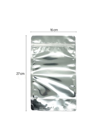 Doypack Pencereli Metalize Kilitli Kese Kağıdı - 500 Gramlık - 16x27x8 Cm. - 200 Adet