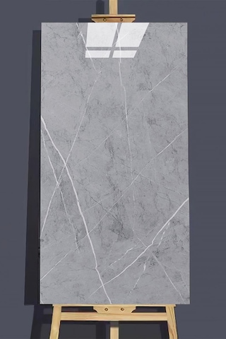 10 Adet 60x30 Kendinden Yapışkanlı Parlak Gri Duvar Paneli