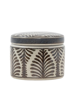 Yargıcı Yaprak Desenli Seramik Kutu 12x10 Cm 26ynha1105m St