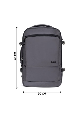 Dada Körüklü Su Geçirmez Kumaş Fonksiyonel Sırt Çantası 15.6 İnç Gri