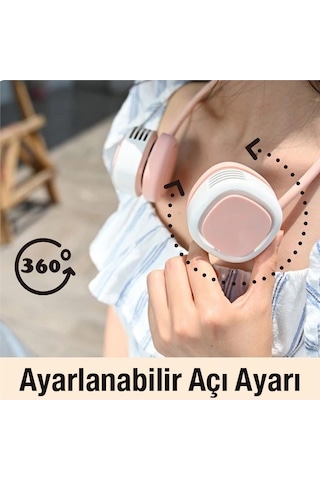 Memo G02 Boyun Askılıklı Taşınabilir Şarjlı Soğutucu Mini Fan