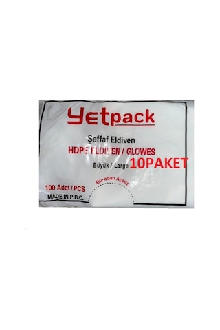 Şeffaf Poşet Eldiven Large 1000 Adet