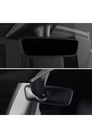 Tesla Model Y Legacy Ve Juniper İçin Uyumlu İç Dikiz Aynası Silikon Çerçeve Beyaz
