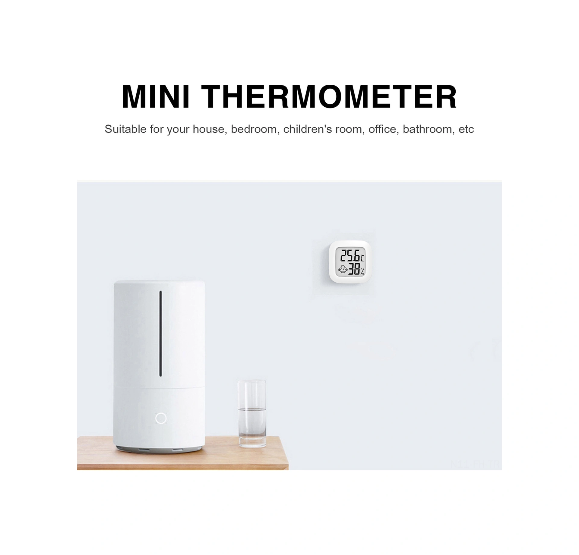 Folinda Beyaz Mini El Tipi Dijital Sicaklık Ve Nem Ölçer - Ev Ofis İçin Gerçek Zamanlı Lcd Ölçüm Aleti Cr2032 Pil Dahil