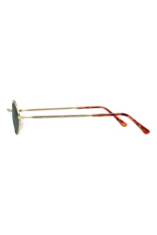 Polarize Oval Güneş Gözlüğü Lilly Oval Polarize Güneş Gözlüğü Altın Çerçeve Yeşil Cam Diğer