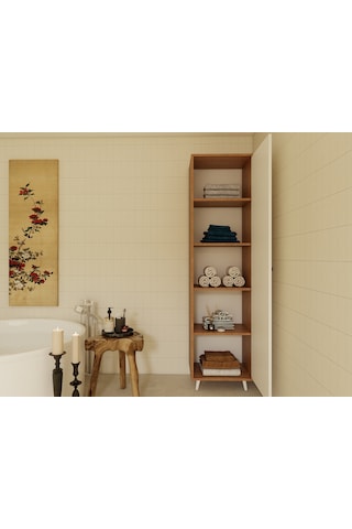 Harput Çok Amaçlı Tek Kapaklı Dolap M.kiraz-byz Beyaz