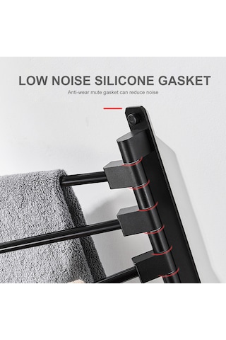 Xiyyadms Banyo 3 Çubuklu 180 Derece Döner Havlu Rakası - Uzay Alüminyum, Pas Koruyucu, Duvar Montajlı, Katlanabilir, Pratik Kanca Diğer