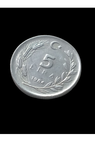 1986 Cumhuriyet Dönemi 5 Lira Madeni Koleksiyon Para Hobi Hediye Antika Darpane Numusmatik