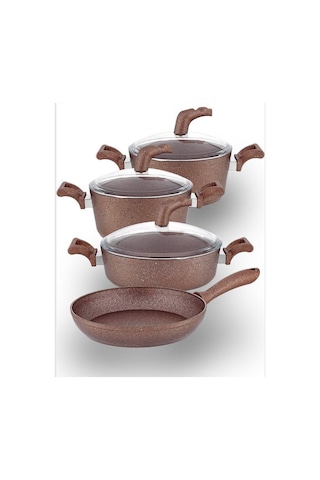 Hascevher Karina 7 Pcs Granit Vega Tencere Seti 1822ten26kar26tv Renk Bakır