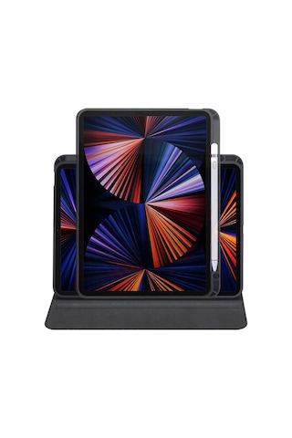 Apple Uyumlu iPad 10.2 8.nesil Kılıf Termik Arkası Şeffaf Smart Kapaklı Kalem Bölmeli T1