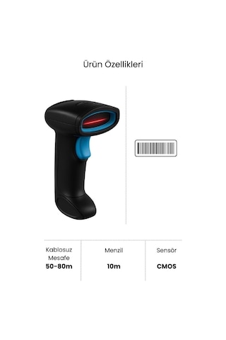 Mpıa Bs-2 Kablosuz 1d/2d Standlı Barkod & Karekod Okuyucu