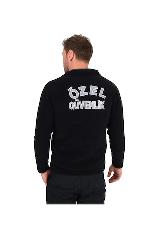 Moda Canel Yeni Tip Siyah Güvenlik Polar Armalı ve Sırt Nakışlı