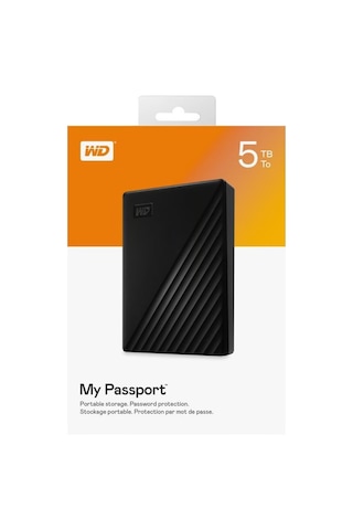Wd Wdbpkj0050bbk-wesn Mypassport 5tb, 2,5& Quot Usb3.2, Taşınabilir, Harici Hdd Siyah, Türkiye Distribütör