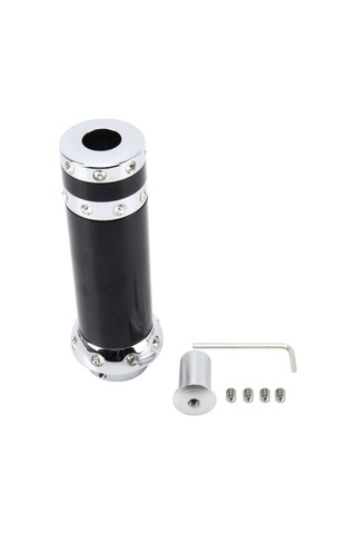 Wondernest Evrensel Alüminyum Gümüş-siyah Dekoratif Şerit El Freni Kolu Kapağı Ve Koruyucu Sapları Std