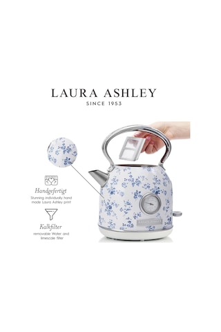 Laura Ashley El Yapımı Motifli China Rose Kablosuz Su Isıtıcı