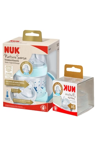 Nuk Nature Sense Isı Göstergeli Pp Alıştırma Bardağı 150 Ml - 2 Adet Yedek Başlık Mavi