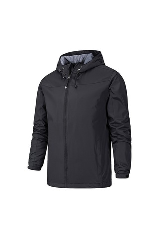 İlkbahar Ve Sonbahar İnce Kapüşonlu Rüzgar Geçirmez Dış Mekan Erkek Ceketi Yeşil