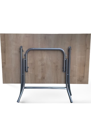 Arıcıoğlu Ticaret 70 Cm X 160 Cm Katlanır Metal Yüksek Ayaklı Suntalam Ahşap Masa Ahşap