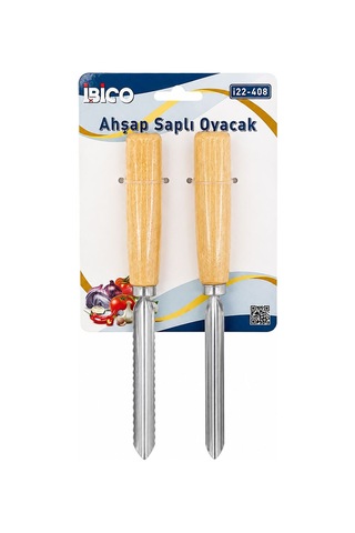 Ahşap Saplı Metal Oyacak 24cm Çok Renkli
