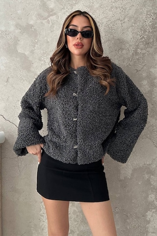 Alemdarshop Füme Peluş Kısa Ceket