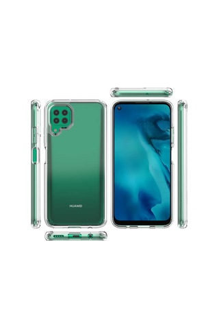 Huawei P40 Lite Kılıf Zore Coss Şeffaf Sert Silikon Kılıf Renksiz