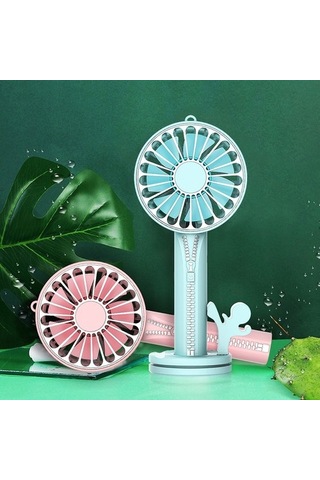 Zhkj Shop Usb Mini Handhd Fan Taşınabilir Stand Tabanlı Fildişi Beyaz 3979 Beyaz
