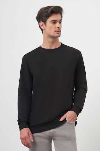 Morven Erkek Siyah Basic Bisiklet Yaka Sweat-shirt 25ks063005001 Siyah Siyah