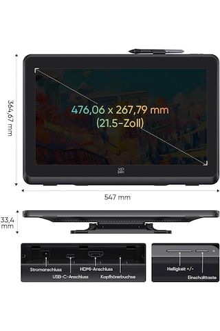 Xp-pen Artist 22 Plus Grafik Tablet, 21.5" Fhd Ips, 16384 Basınç, 130% Srgb, Vesa Destekli Xp Art22 Plus