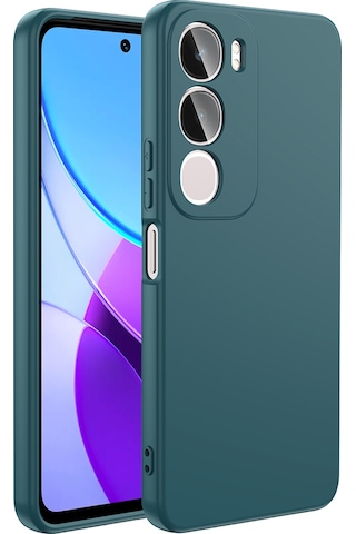 Zore Vivo Y19s Kılıf Mara Lansman Kapak - Koyu Yeşil Yeşil